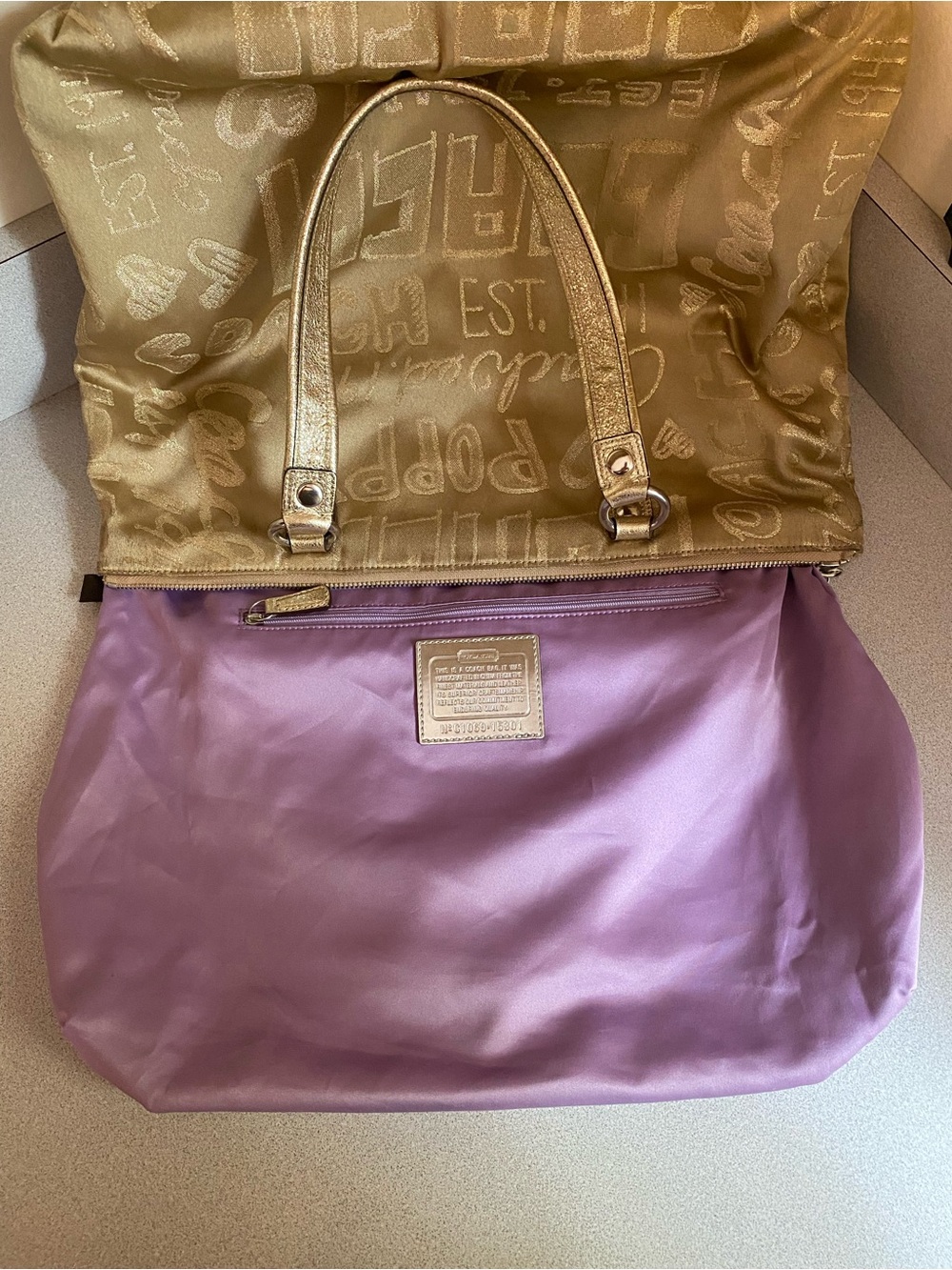 Coach Poppy Story Patch Glam Tote - Picture 9 of 15